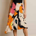Yigal Azrouël statement skirt in a vibrant oversized floral print Black Photo 0