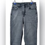 American Eagle Mom Jeans Size 0 | Washed Black Dark Grey Straight Leg Denim Photo 2