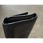 Coach Designer Black Gray Multi Pocket Flap Over Wallet Coin Zipper Pocket SZ 8” Photo 9