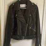 Calvin Klein Women's Black Faux Leather Jacket Photo 0