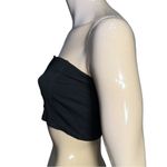 Free People  Women’s Size XS Black Silver Snap Up Bustier Tube Top Photo 4