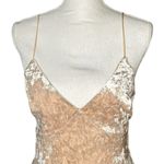 Double Crazy Juniors Light Pink Crushed Velvet Spaghetti Strap Tie Back Dress L Size undefined Photo 1