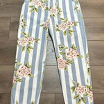 RVCA  Scrunchie High Waisted Tousers Floral Print Ankle Jeans Size Medium‎ Photo 0