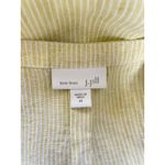 J Jill Love Linen Yellow White Striped 3/4 Sleeve Pullover Top Tunic Size Medium Photo 6