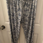 Lucky Brand Soft lounge pants with blue floral design. Adjustable drawstring waist.brand new never used no tag Photo 0