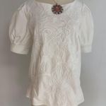 Anthropologie White Embroidered Blouse Photo 0