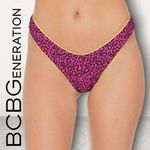 BCBGeneration NWT Reversibl Purple & Pink Leopard Print/Green Bikini Bottoms XL Photo 1