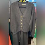 Free People NWOT  Hailee Cardi Set - blue Heather grey - small Photo 8