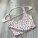 Brandy Melville Tank Top strawberry crop womens Cream (one size) cute casual Photo 1