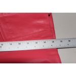 Carlisle Vintage Leather Coat Womens 4 Single Button 80's Pink Collar Jacket Photo 6