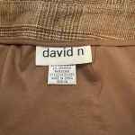 David N Taupe women's Linen pleated front Dress Capri Pants 14‎ brown vintages Tan Photo 4