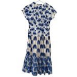 ZARA Blue Floral Tiered Midi Dress Women’s Size XS Photo 5