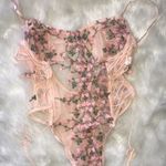 Soft Pink Sheer Garden Lingerie Sz L Size L Photo 7
