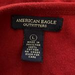 American Eagle  Outfitters Red V-Neck  Women’s T-shirt Size L Photo 7