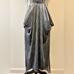 BCBGeneration EUC Crushed Velvet Racerback Midi in Grey Frost Size Small Photo 6