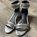 Rebecca Minkoff Ortenne Silver Leather Ankle Strap Sandal Photo 14