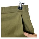 Theory  Pants Women’s Size 0 Dark Olive Work Everyday Pull On Linen Photo 7