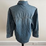 H&M  Blue Oversized Jean Shirt Jacket Denim XXS oversized fit Photo 4