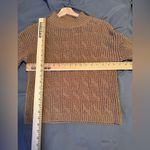 J.Crew Cotton Blend Cable Knit Sweater Mock Neck in Beige / Tan size Small Photo 7