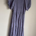 Baltic Born NEW Newcastle Blue Embroidered Puff Sleeve Smocked Midi Dress Large Photo 2