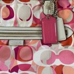 Coach Y2K Daisy Kaleidoscope Print Emma Tote Bag Pink White Large Shoulder Bag Photo 2