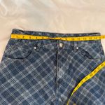 Cider  Plaid Jeans Blue Denim Wide Leg Women’s Large Y2K Photo 3