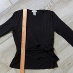 Tweeds Front Tie Faux Wrap Long Sleeve Top Photo 9