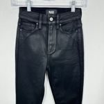 Paige Women's Size 23 Cheeky High Rise Skinny in Black Fog Luke Coating NWOT Photo 10