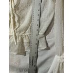 Lush Clothing Lush Sheer White Polka Dot Ruffle Peplum Blouse Long Sleeve M Cottage Coquette Photo 5