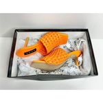 AQUA Orange Woven Heeled Mules Size 6M Square Toe Slip On Heels Sandals Photo 6