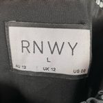 RUNAWAY THE LABEL Maxi Dress Size Large US 8 Black White Floral Key Hole Cutout Photo 4