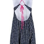 Double Zero Mini Dress Derby Daze Sleeveless Lace Up Open Back Plaid Print Small Photo 2