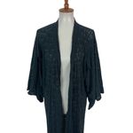 Evil Twin Cardigan One Size Long Blue Open Front Edgy Grunge Streetwear Photo 1