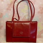 Vera Pelle Silvia T Tucci Designer vintage burgundy red Italian leather bag Photo 12
