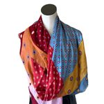 NWT $179 Echo New York 100% Silk Polka Dot Multicolor Abstract Print Y2K Orange Photo 5