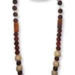 Women's Vintage Bakelite Necklace Beads 30 Inch Jewelry Bohemian Accessories Brown Photo 2