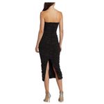 Sau Lee Farrah Black Sparkle Strapless Ruched Midi Dress NWT Size 0 Photo 1