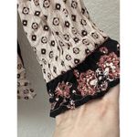 Free People tan black Floral All Over Print Boho Tunic Top Women’s Size XS Photo 5