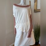 Free People Bit Of Shine Tee Size S White and Metallic Photo 3