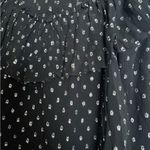 Rebecca Minkoff Rebecca Taylor Black Open Shoulder Metallic Top Photo 4