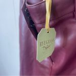 Ryegrass Women’s Size 14 Burgundy Faux Leather Ankle Pants High Rise Red Photo 6