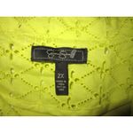 Jessica Simpson PLUS 2X 18 20 MOTO Zip JACKET Lime Green EYELET Coat Blazer Photo 1