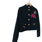 A New Day Y2K Embroidered Military Jacket Black Cropped grunge whimsigoth 2 Photo 6