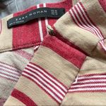 ZARA  CIRCLE SKIRT‎ STRIPED RED TAN SIZE XS Photo 7