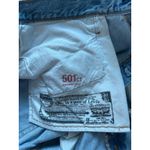 Levis 501 Jeans Womens 33x34 Blue Straight Button Fly Mid Rise Light Wash Denim Size 33 Photo 7