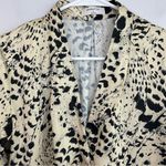 Babaton Aritizia Animal Print Long Sleeve V-neck Blouse Size Small Photo 11