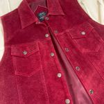 agapo maroon leather vest Photo 0
