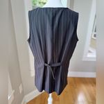 Vintage 90s D.B.Y Black Pinstripe Longline Buckle Back Vest Top Size 13 Photo 2