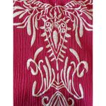 Blair Vintage Embroidered Midi Pink Crinkle Dress Size Medium Summer Beach Photo 8