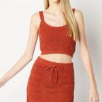 Arizona Jeans Arizona square sleeveless crop tank top & skirt crochet knit look small copper Photo 0